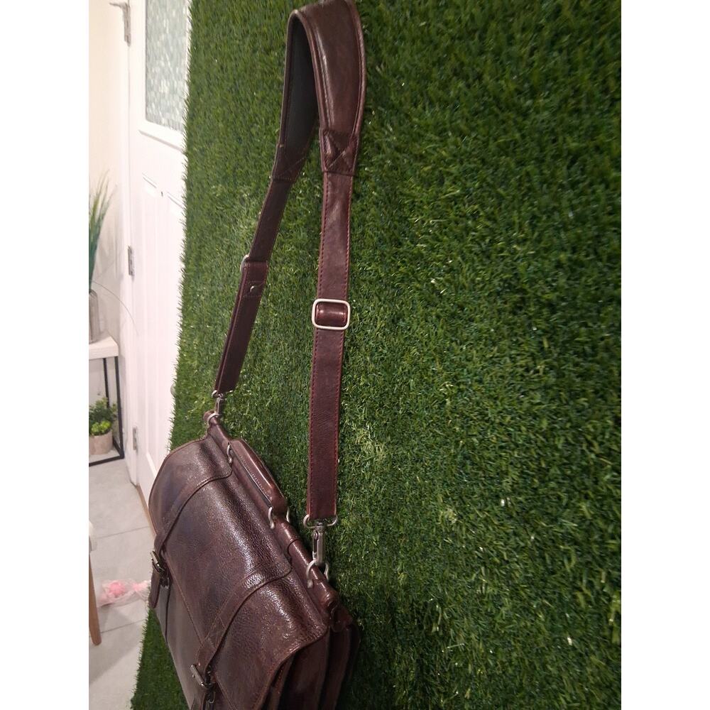 RARE VTG Wilsons Leather Pelle Studio Briefcase Messenger Bag 90s Dark Academia - Picture 9 of 15